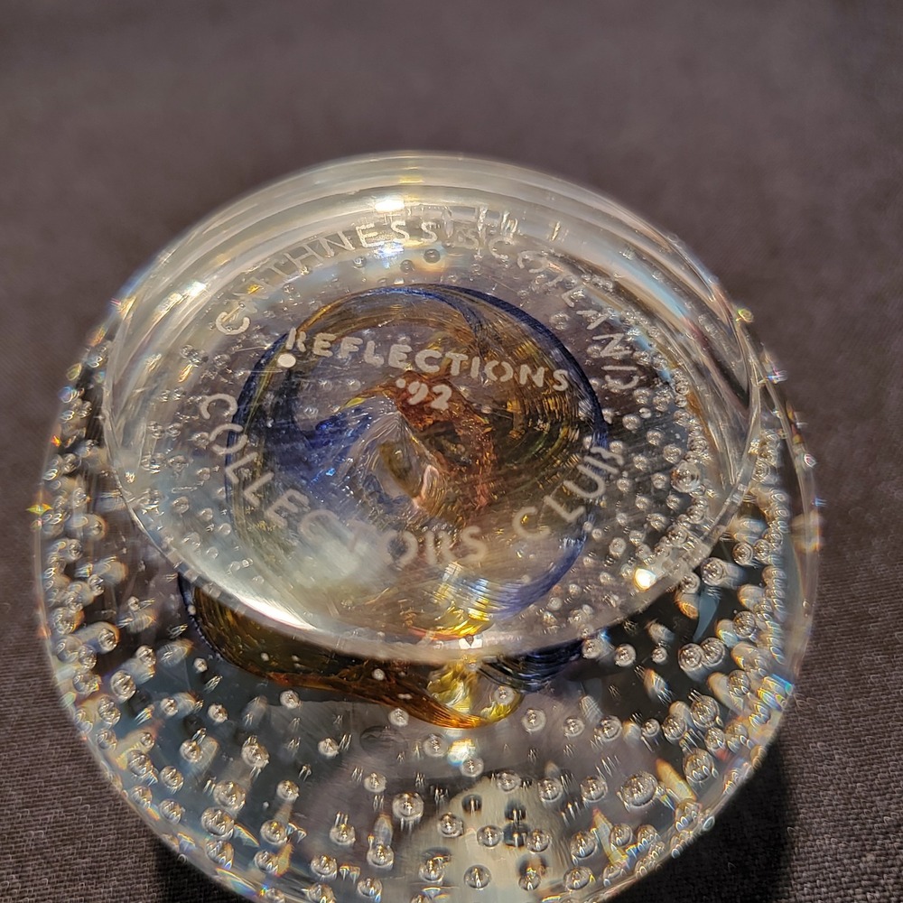 Caithness Reflections 1992 Controlled Bubbles Paperweight Scotland Collectors - Picture 7 of 10